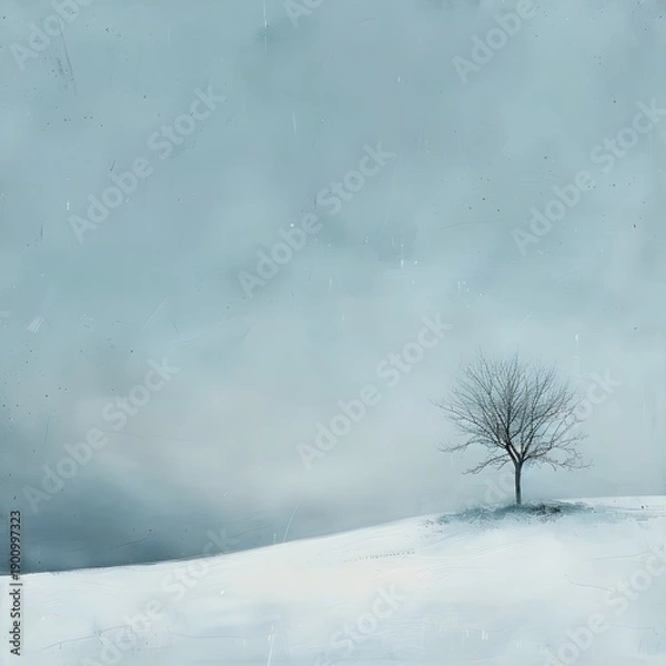 Obraz Cold minimalist winter scene