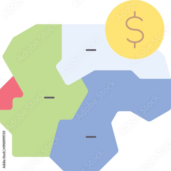 Obraz Revenue Map Illustration