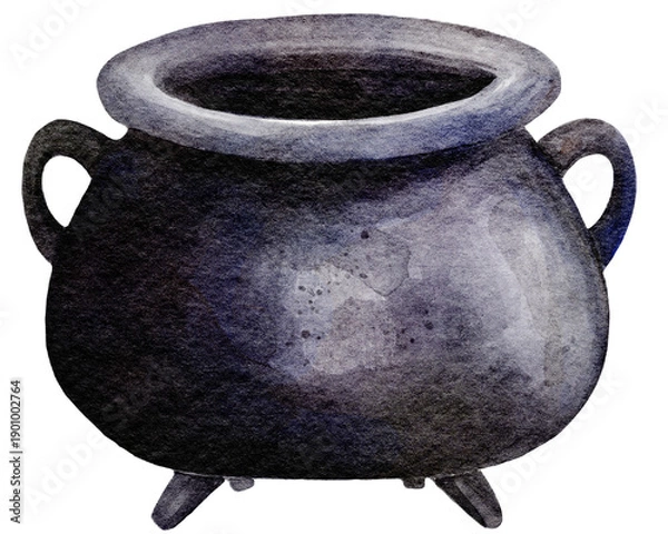 Obraz ceramic pot isolated on white background