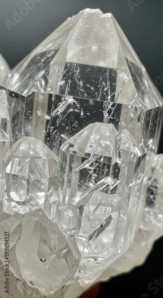 Obraz Clear Quartz Crystal Formation Close Up.