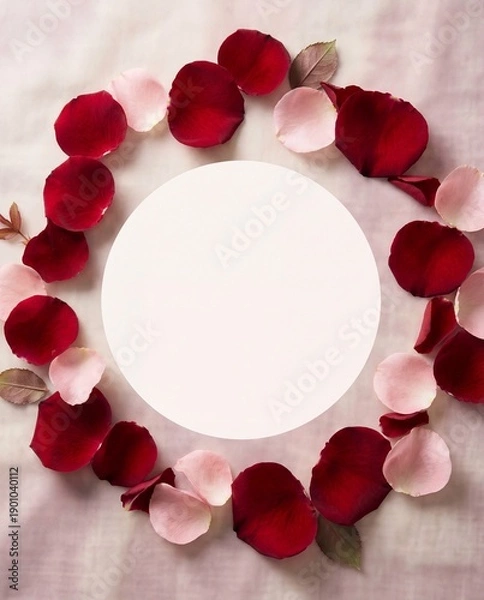 Obraz rose petals frame. Copy space style