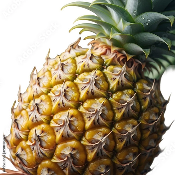 Obraz ripe pineapple on a white background