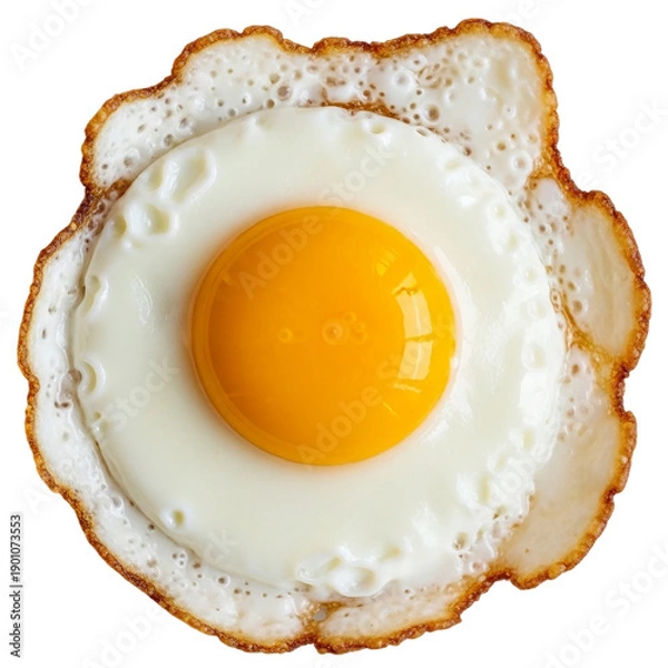 Obraz fried egg on a white background
