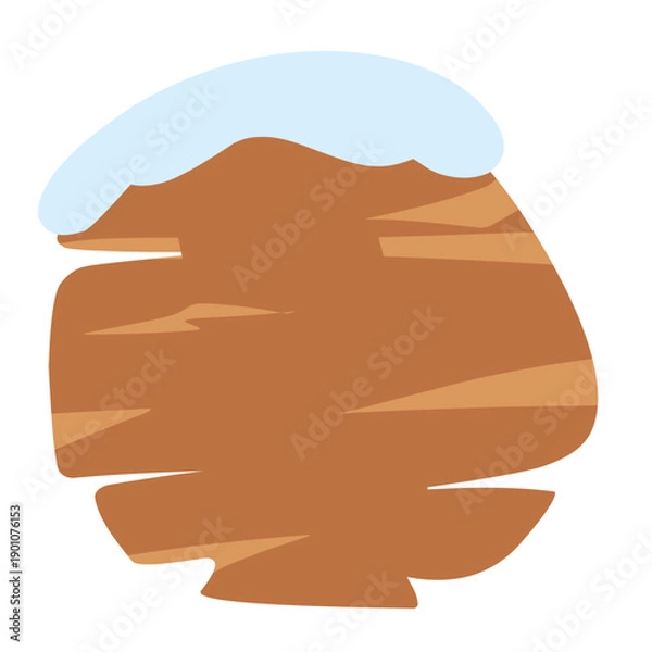 Obraz Snow covered wooden vector
