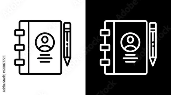 Obraz Book Register Icon For Design Elements