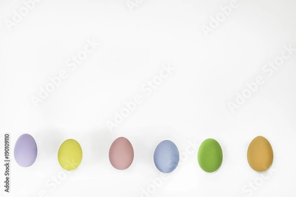 Obraz The isolated colorful easter eggs on white background