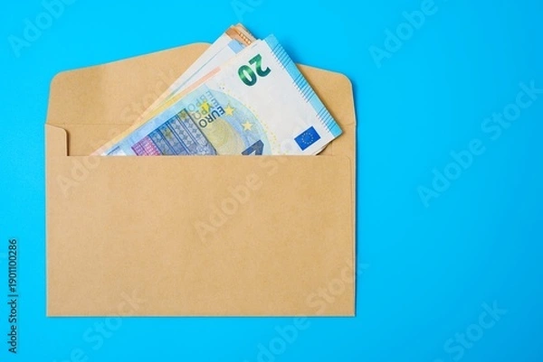 Obraz Euro banknotes in an envelope