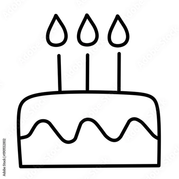 Obraz Birthday party vector icon