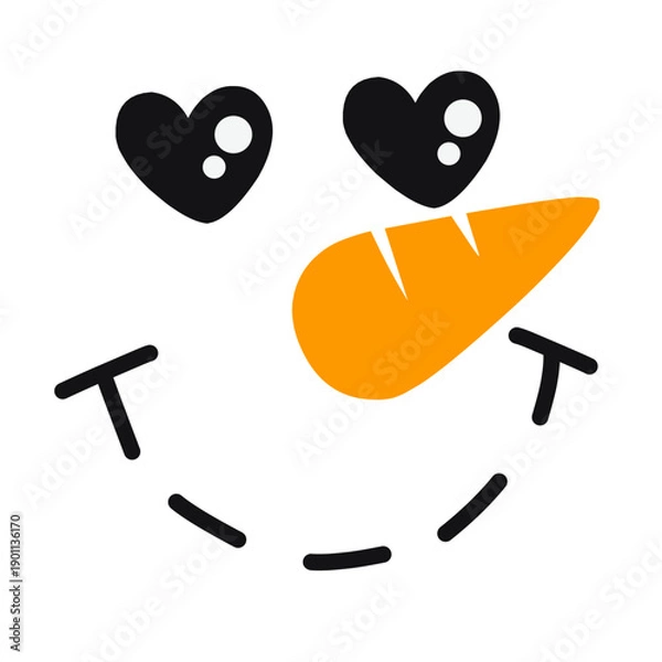 Obraz Snowman face vector 
