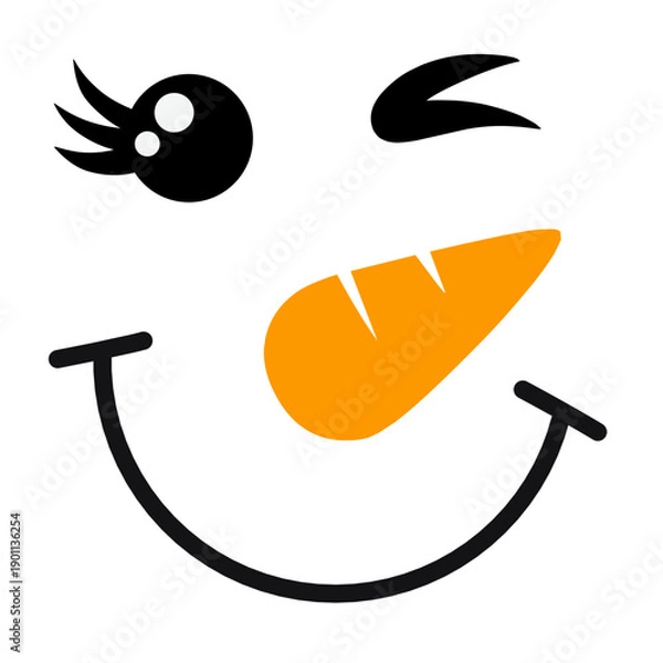 Obraz Snowman face vector 