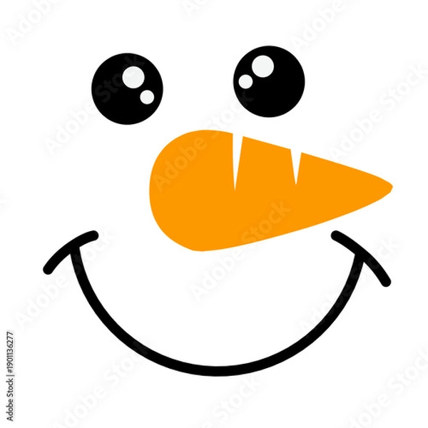 Obraz Snowman face vector 