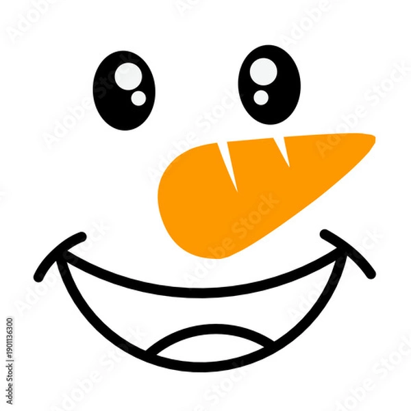 Obraz Snowman face vector 