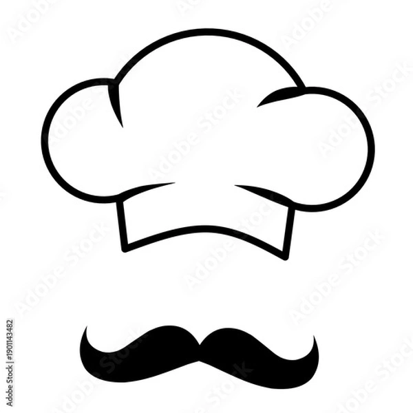 Obraz Chef hat vector icon