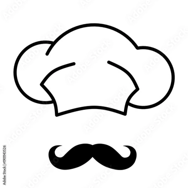 Obraz Chef hat vector icon