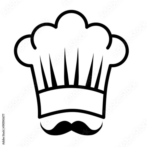Obraz Chef hat vector icon
