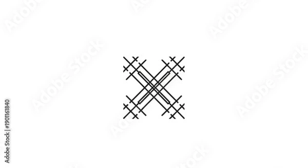 Fototapeta Geometric Pattern with Intersecting Lines and Shapes.