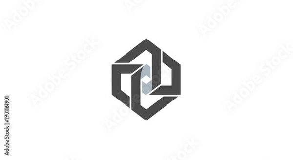 Fototapeta Geometric shape logo design element.