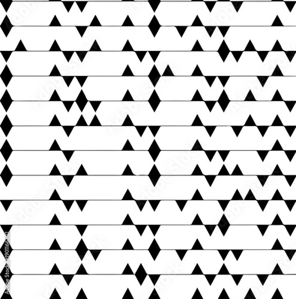 Obraz Minimal monochrome triangular seamless texture geometric vector pattern