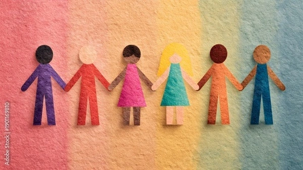 Fototapeta Zero Discrimination Day illustration representing shared humanity