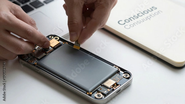 Fototapeta Modular Electronics On Desk