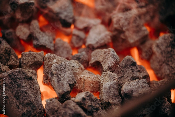 Obraz Węgiel rozżarzony do czerwoności