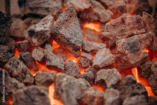 Obraz Węgiel rozżarzony do czerwoności