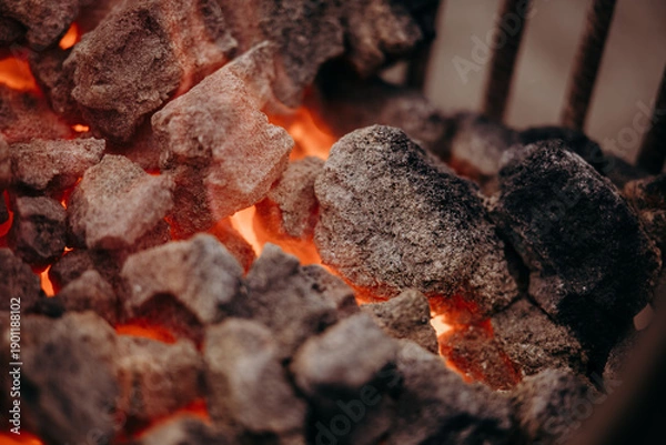 Obraz Węgiel rozżarzony do czerwoności