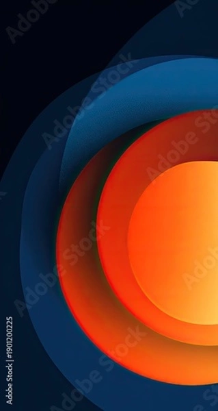 Obraz Abstract digital artwork featuring overlapping semi-transparent colored circles on a dark background