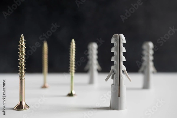 Fototapeta Śruba i kołek w tle