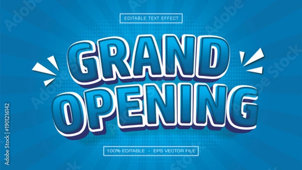 Obraz Grand Opening Celebration 3D Text Effect