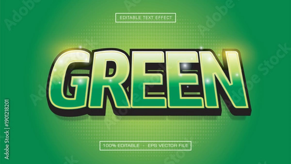 Obraz Green Eco Nature 3D Text Effect