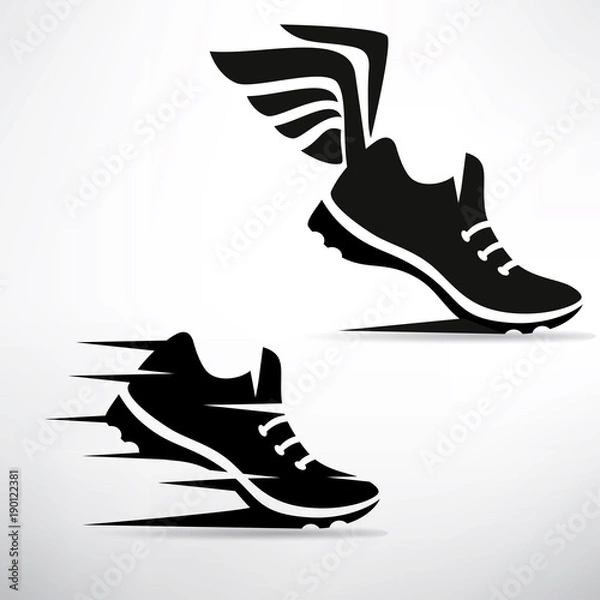 Obraz sneaker stylizowane wektor zestaw symboli