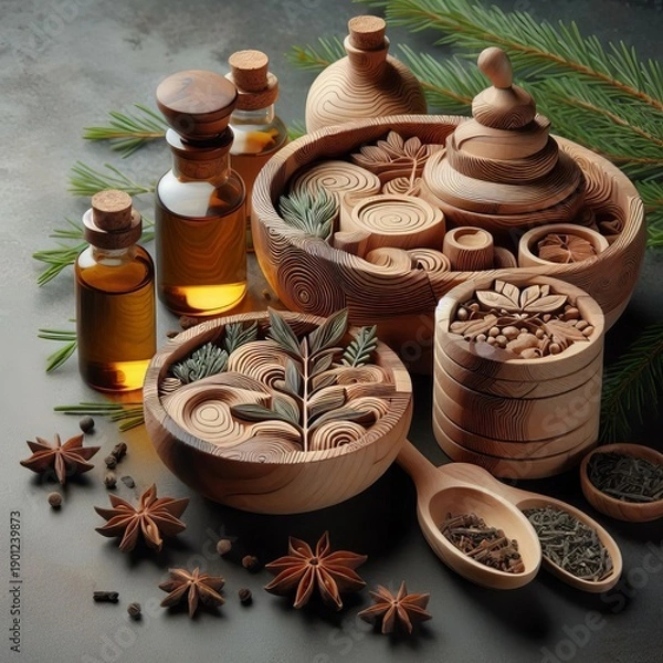 Obraz Cedarwood and tea tree invigorating natural shape