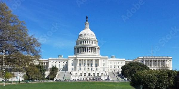 Obraz Budynek Kapitolu Stanów Zjednoczonych, na Wzgórzu Kapitolu w Waszyngtonie, USA.
