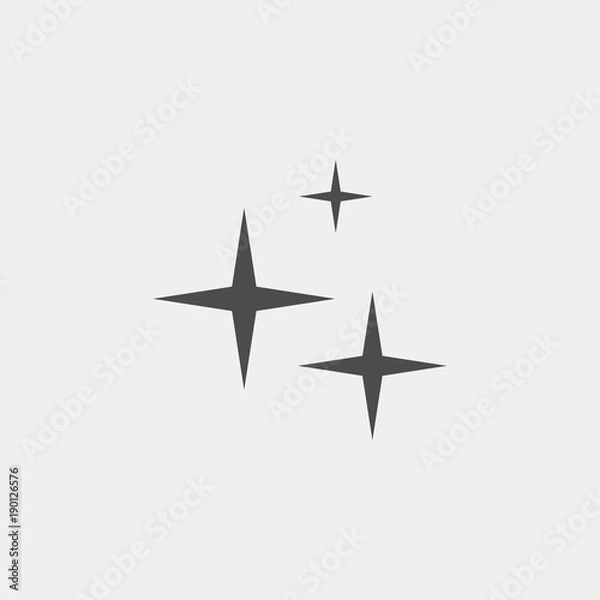 Fototapeta Clean flat vector icon. Shine flat vector icon