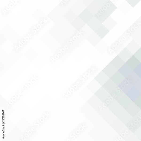Fototapeta Abstract gray white background with mesh of rhombus or squares. Mosaic. Geometric template.