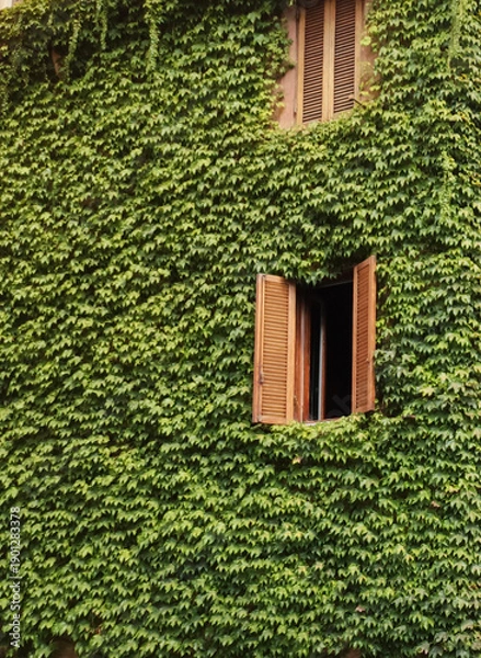 Obraz window with green ivy
