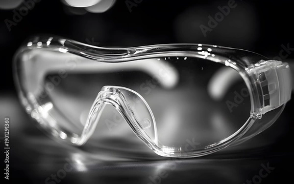 Obraz Clear safety goggles placed on a surface