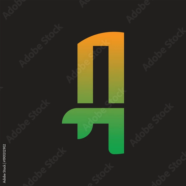 Obraz letter a logo gradient a letter logo
