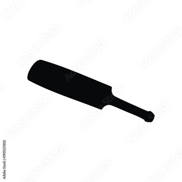 Obraz Cricket bat silhouette icon vector flat design.