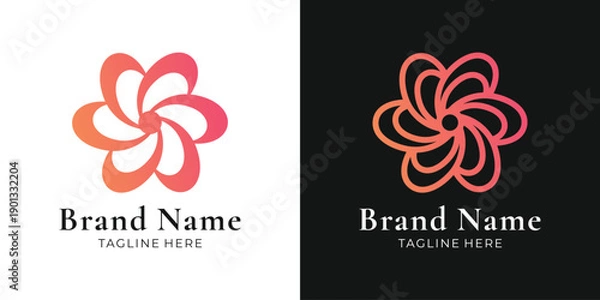 Obraz Abstract gradient flower logo design