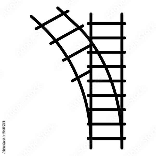 Obraz Railing sleeper junction stroke