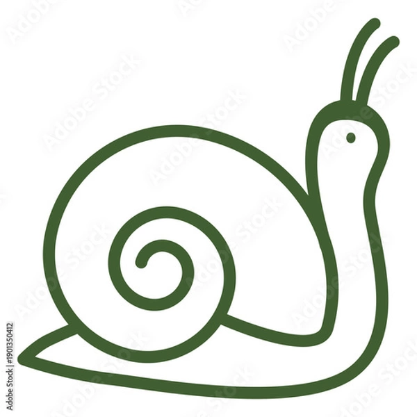 Obraz Flat snail icon