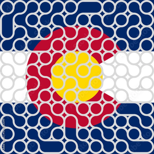 Fototapeta blob colorado flag pattern. vector illustration