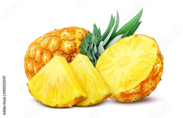 Obraz パイナップル イラスト リアル パイン