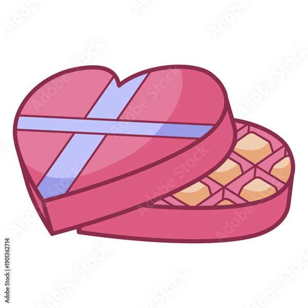 Obraz Colored valentine box chocolates
