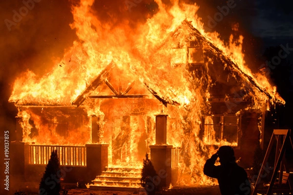 Obraz The house is on fire