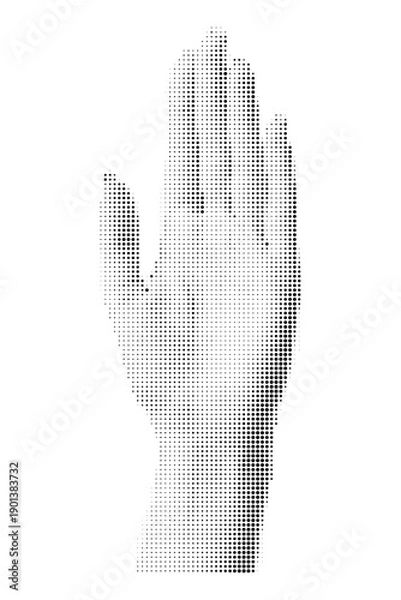 Fototapeta Abstract halftone handprint