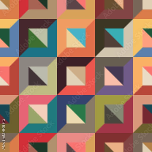 Obraz seamless vector background with abstract shapes