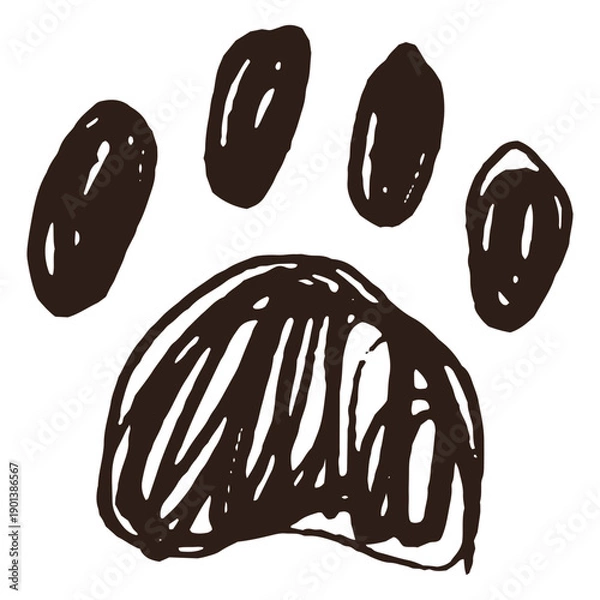 Obraz Hand drawn paw stroke